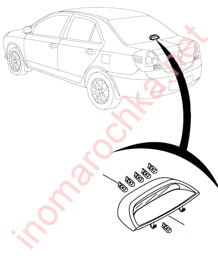Стоп-сигнал Geely GC6 схема